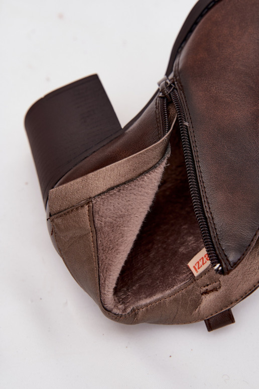 sich Zuarm laufen Damenstiefel aus Öko-Leder CzekoladoZue Talienne