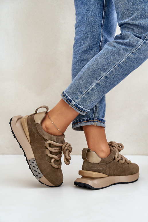 aus INildleder Sneakers Stilvollllschuhe Feminin mit einer PlattformGrubym Schnürungm Artiker 54C1466 braune Farbe aus INildleder Sneakers Stilvollllschuhe Feminin mit einer PlattformGrubym Schnürungm Artiker 54C1466 braune Farbe