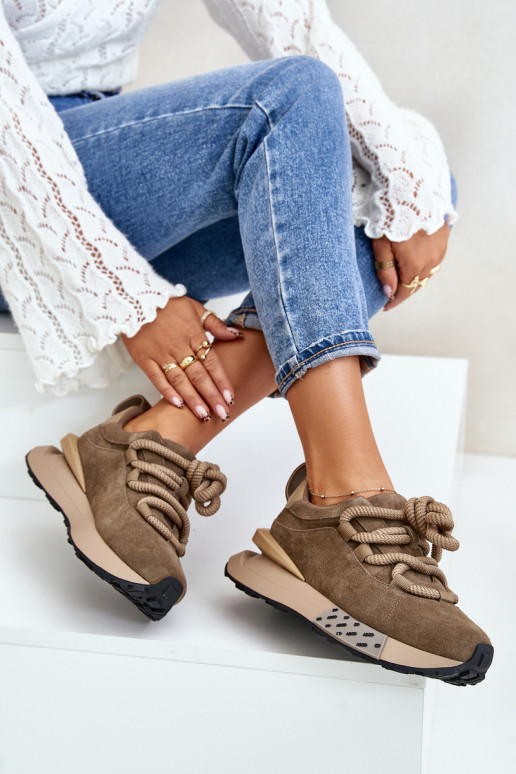 aus INildleder Sneakers Stilvollllschuhe Feminin mit einer PlattformGrubym Schnürungm Artiker 54C1466 braune Farbe aus INildleder Sneakers Stilvollllschuhe Feminin mit einer PlattformGrubym Schnürungm Artiker 54C1466 braune Farbe