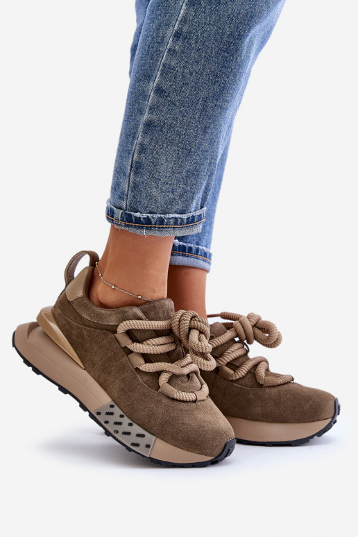 aus INildleder Sneakers Stilvollllschuhe Feminin mit einer PlattformGrubym Schnürungm Artiker 54C1466 braune Farbe aus INildleder Sneakers Stilvollllschuhe Feminin mit einer PlattformGrubym Schnürungm Artiker 54C1466 braune Farbe