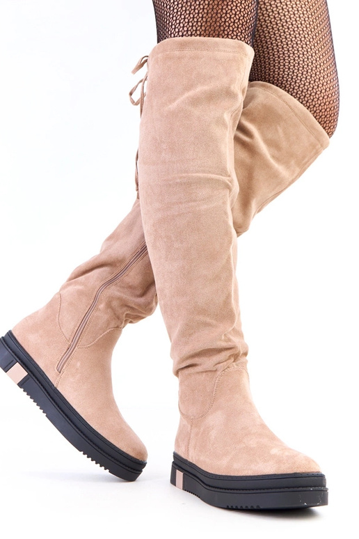 Beige Schuhe mit Plateausohle Barissa