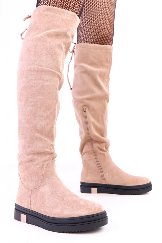 Beige Schuhe mit Plateausohle Barissa