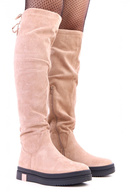 Beige Schuhe mit Plateausohle Barissa