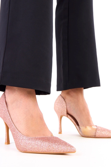 Champagnerfarbene glänzende... 2