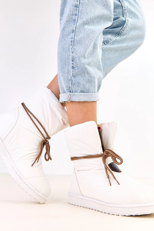 Weiße Damen Schnee Stiefel mit...