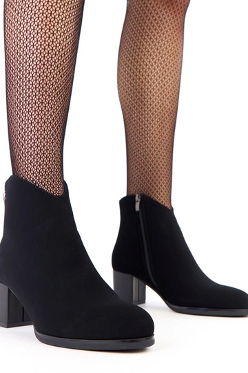 Schwarze Stiefeletten mit subtilen Eco-Leder-Verzierungen Angelo 2