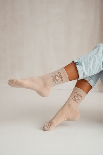 Socken Feminin Coffee FIRST Beige