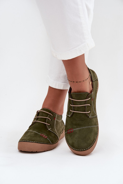 Haut Schuhe FemininPrzeszyciami Artiker 57C2112 grüne Farbe