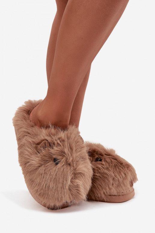 mit Pelzmantel Kapice Feminin Kapibary Khaki-Farbe Pravelle