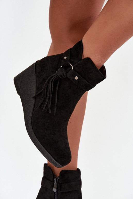 sich Zuarm laufen Damenstiefel Auf einem Keil mit Fransen schZuarze Farbe Olivarae sich Zuarm laufen Damenstiefel Auf einem Keil mit Fransen schZuarze Farbe Olivarae