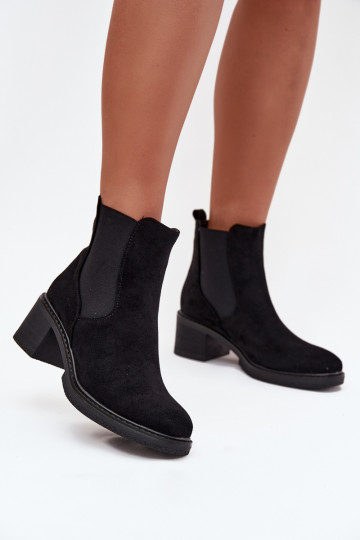 stylische Stiefel Feminin Klocke schZuarze Farbe Luvina 2
