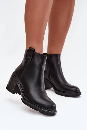 sich Zuarm laufen Damenstiefel aus Öko-Leder mit Absätzen schZuarze Farbe Alvena 2