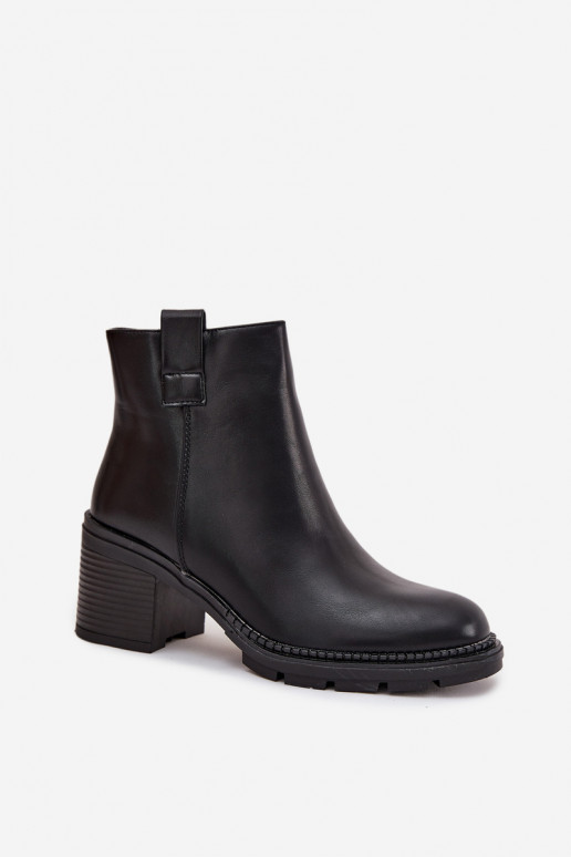 sich Zuarm laufen Damenstiefel aus Öko-Leder mit Absätzen schZuarze Farbe Alvena