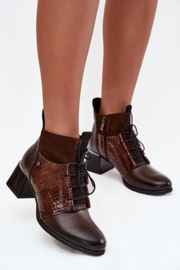 Zazoo 60503 Haut Stiefel mit Absätzen sich Zuarm laufen CzekoladoZue