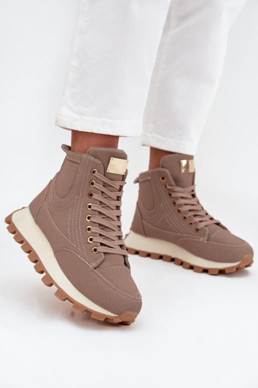 sich Zuarm laufen Schuhe Feminin mit einer Plattform Beige Es mussrivira