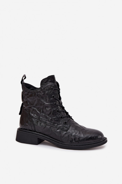 DamenstiefelErmöglichtturalnej Skóry sich Zuarm laufen Artiker 57C1006 schZuarze Farbe