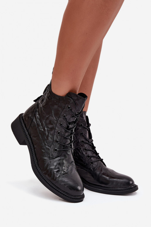 DamenstiefelErmöglichtturalnej Skóry sich Zuarm laufen Artiker 57C1006 schZuarze Farbe