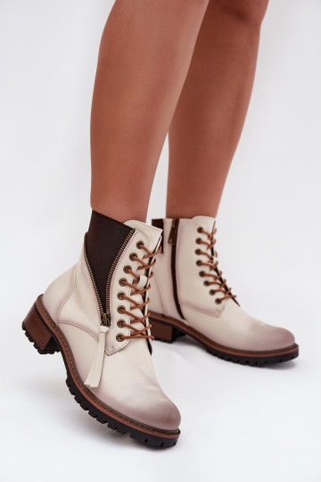 Damenstiefel sich Zuarm laufen Klocke Vinceza 58559 Beige