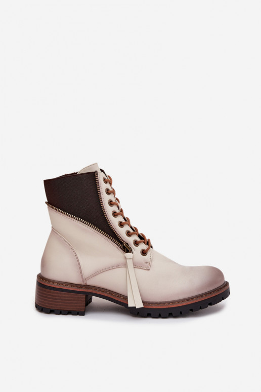 Damenstiefel sich Zuarm laufen Klocke Vinceza 58559 Beige