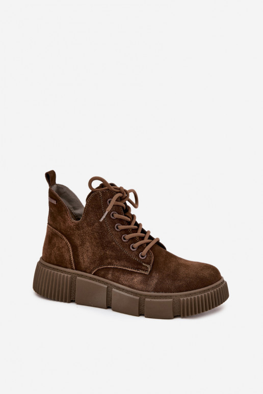 aus INildleder Schuhe mit niedrigem Absatz für Damen mit einer Plattform Big Star SS274595 braune Farbe aus INildleder Schuhe mit niedrigem Absatz für Damen mit einer Plattform Big Star SS274595 braune Farbe