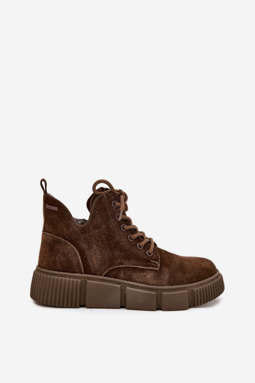 aus INildleder Schuhe mit niedrigem Absatz für Damen mit einer Plattform Big Star SS274595 braune Farbe aus INildleder Schuhe mit niedrigem Absatz für Damen mit einer Plattform Big Star SS274595 braune Farbe