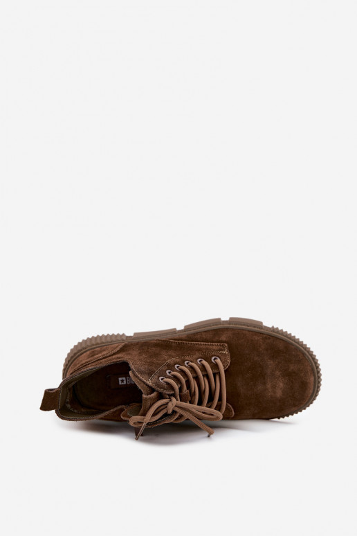 aus INildleder Schuhe mit niedrigem Absatz für Damen mit einer Plattform Big Star SS274595 braune Farbe aus INildleder Schuhe mit niedrigem Absatz für Damen mit einer Plattform Big Star SS274595 braune Farbe