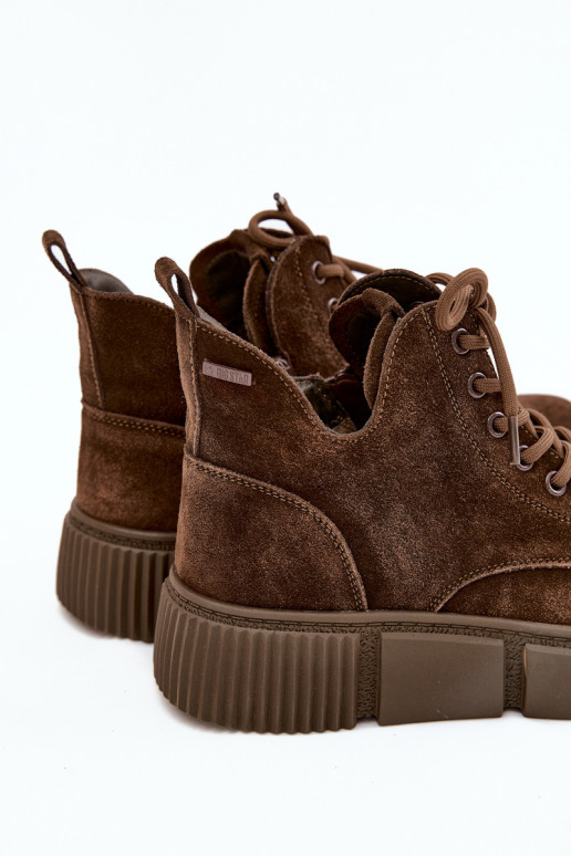 aus INildleder Schuhe mit niedrigem Absatz für Damen mit einer Plattform Big Star SS274595 braune Farbe aus INildleder Schuhe mit niedrigem Absatz für Damen mit einer Plattform Big Star SS274595 braune Farbe
