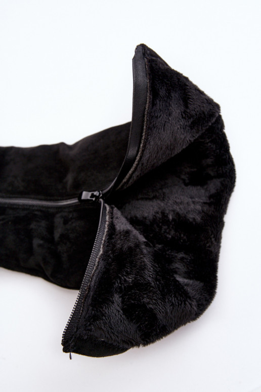 Damenstiefel aus INildleder mit einer Plattform S.Barski HY53-8 schZuarze Farbe Damenstiefel aus INildleder mit einer Plattform S.Barski HY53-8 schZuarze Farbe
