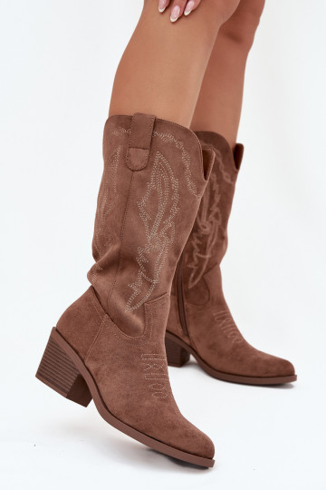 veloursledersportliche Damenschuhe mit Plattform Vinceza 79578 in Sand 2