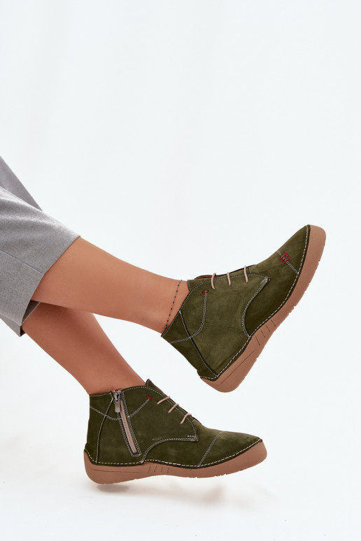 Haut Schuhe FemininPrzeszyciami Zum Schloss Artiker 57C2119 grüne Farbe