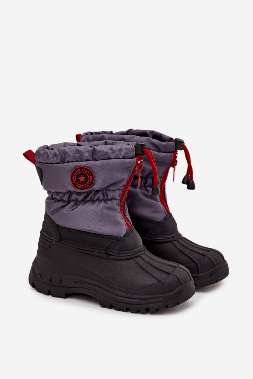 Schneestiefel für Kinder Zum Schloss Big Star SS374031 grau-schZuarze Farbe