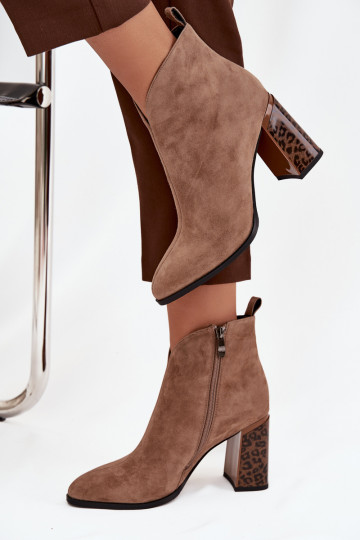 Haut aus INildleder Stiefel mit Heizung im Inneren Beige Zivella