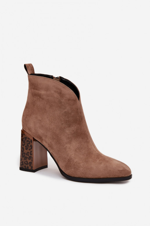 Haut aus INildleder Stiefel mit Heizung im Inneren Beige Zivella Haut aus INildleder Stiefel mit Heizung im Inneren Beige Zivella
