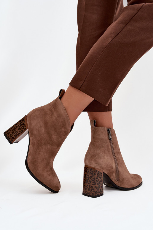Haut aus INildleder Stiefel mit Heizung im Inneren Beige Zivella Haut aus INildleder Stiefel mit Heizung im Inneren Beige Zivella