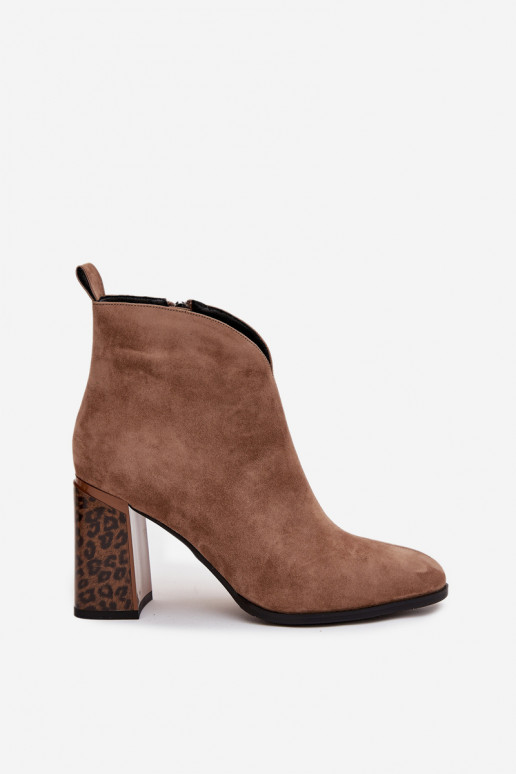 Haut aus INildleder Stiefel mit Heizung im Inneren Beige Zivella Haut aus INildleder Stiefel mit Heizung im Inneren Beige Zivella