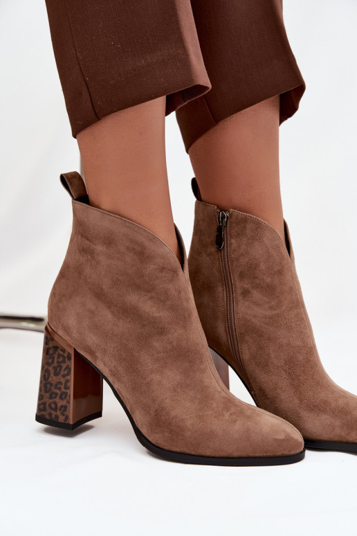 Haut aus INildleder Stiefel mit Heizung im Inneren Beige Zivella Haut aus INildleder Stiefel mit Heizung im Inneren Beige Zivella