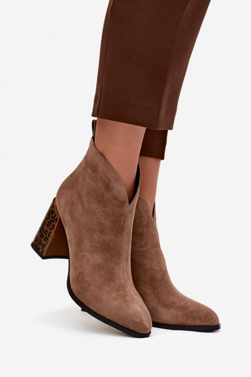 Haut aus INildleder Stiefel mit Heizung im Inneren Beige Zivella Haut aus INildleder Stiefel mit Heizung im Inneren Beige Zivella
