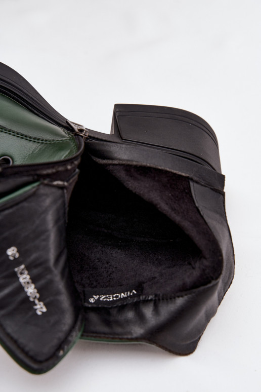 Damenstiefel aus Ermöglichtturleder Klocke sich Zuarm laufen Vinceza 39950 Khaki-Farbe-Farbe