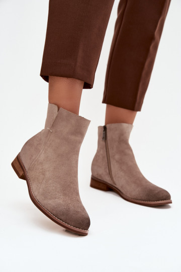 Damenstiefel mit breiten Absätzen Vinceza 39961 Beige 2