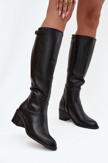 INarme Stiefel mit Absätzen mit Schnallen Vinceza 58589 schZuarze Farbe 2