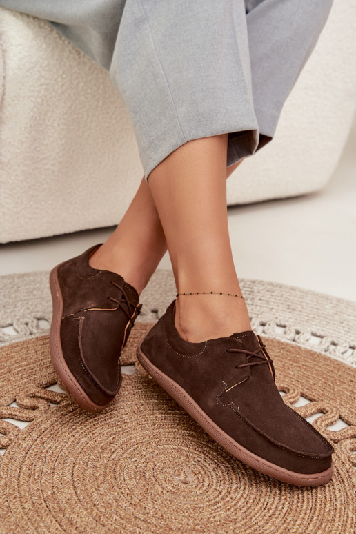 Schuhe Feminin Typu BarefootErmöglichtturalnego aus INildlederu Zazoo 327 CzekoladoZue