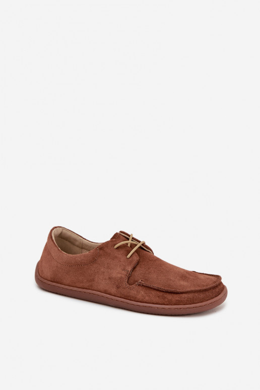 Schuhe Feminin Typu BarefootErmöglichtturalnego aus INildlederu Zazoo 327 braune Farbe