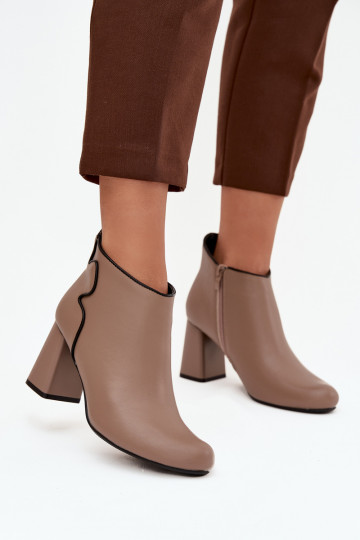 Haut Stiefel sich Zuarm laufen mit Absätzen Beige Ivessara 2