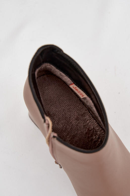 Haut Stiefel sich Zuarm laufen mit Absätzen Beige Ivessara