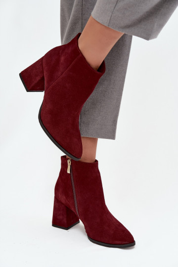 StiefelErmöglichtturalnego aus INildlederu Obcas Słupek sich Zuarm laufen Burgund Zazoo 3128