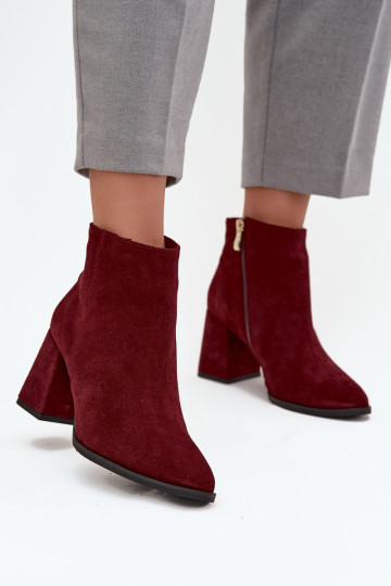 StiefelErmöglichtturalnego aus INildlederu Obcas Słupek sich Zuarm laufen Burgund Zazoo 3128 2