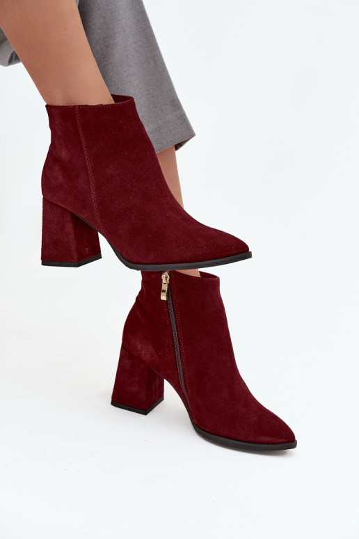 StiefelErmöglichtturalnego aus INildlederu Obcas Słupek sich Zuarm laufen Burgund Zazoo 3128