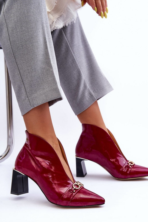 Haut Stiefel mit Absätzen Es mussciejka 05262-15 pinke Farbe