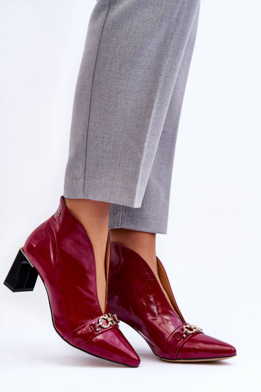 Haut Stiefel mit Absätzen Es mussciejka 05262-15 pinke Farbe