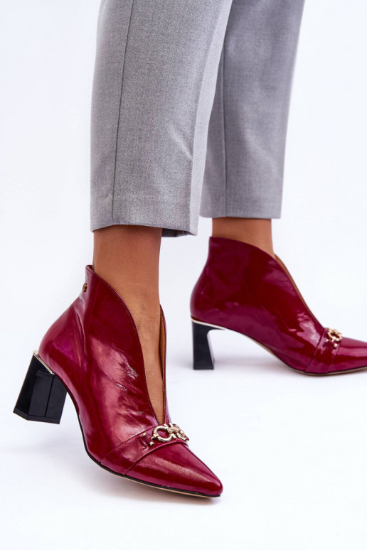 Haut Stiefel mit Absätzen Es mussciejka 05262-15 pinke Farbe